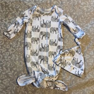 Baby Knot Gown & Hat Set